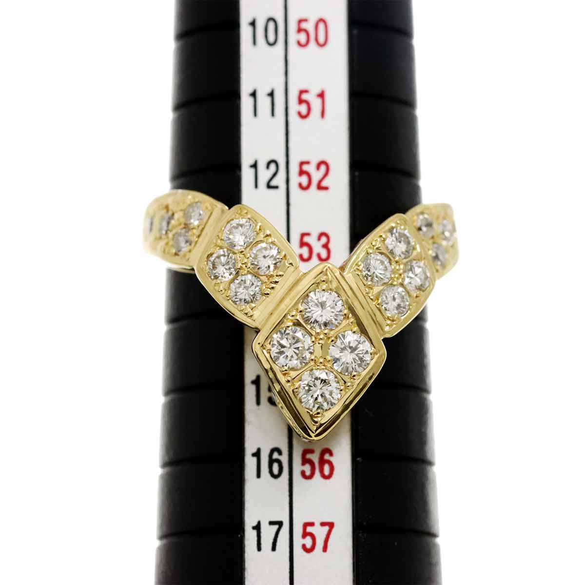 Diamond 0.79ct Ring 18K YG Yellow Gold 750 6-6.25(US)