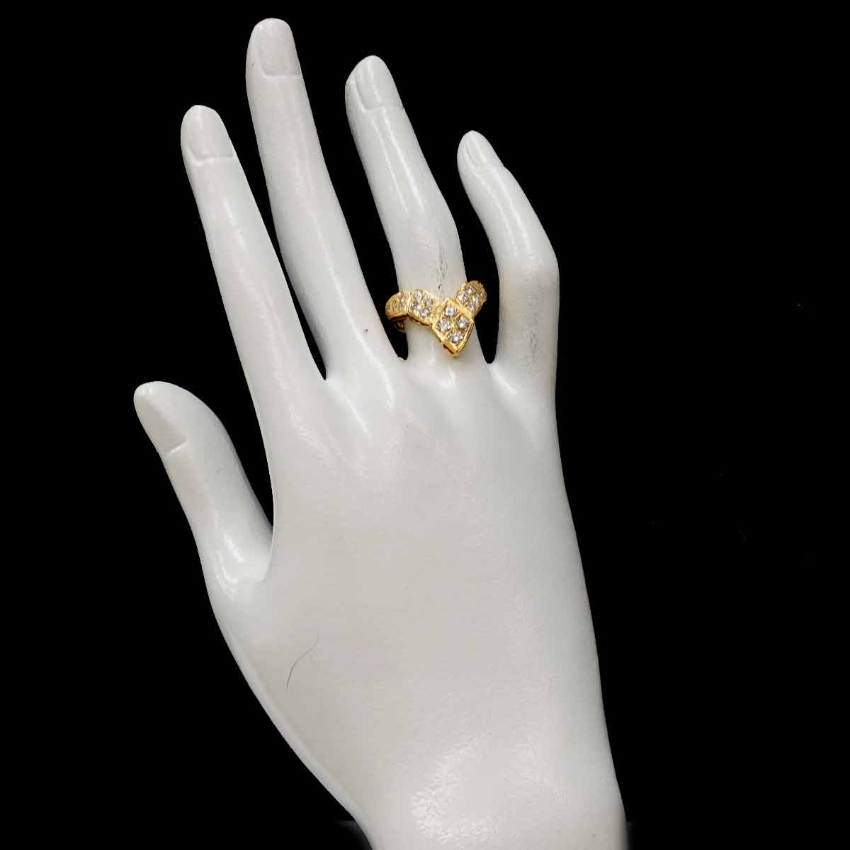 Diamond 0.79ct Ring 18K YG Yellow Gold 750 6-6.25(US)
