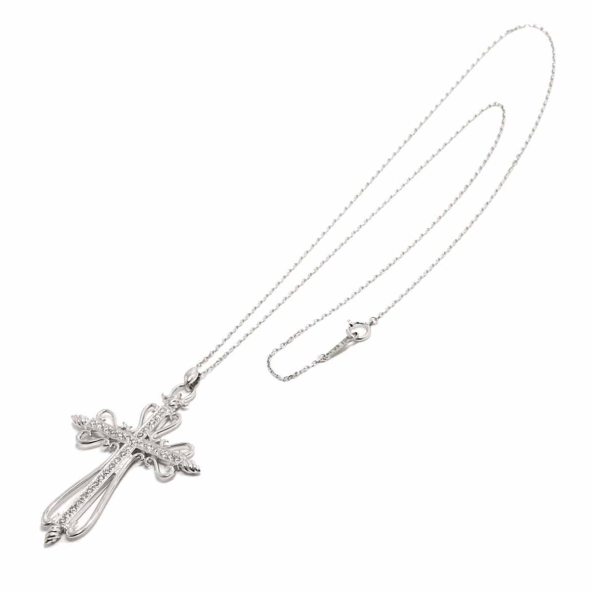 Diamond 0.62ct Necklace 18K WG White Gold 750