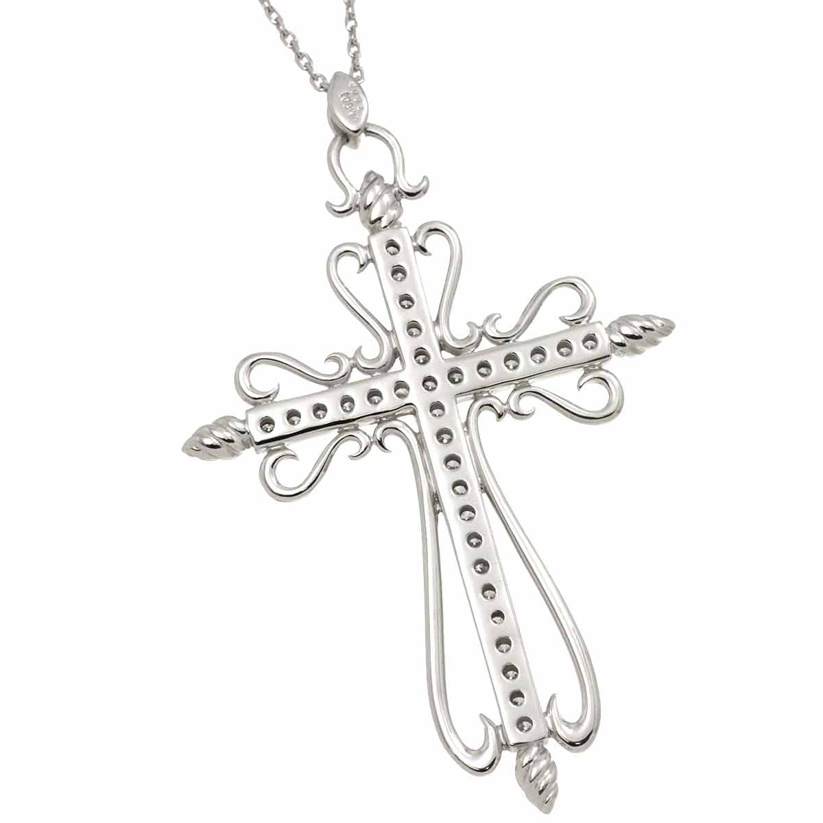 Diamond 0.62ct Necklace 18K WG White Gold 750