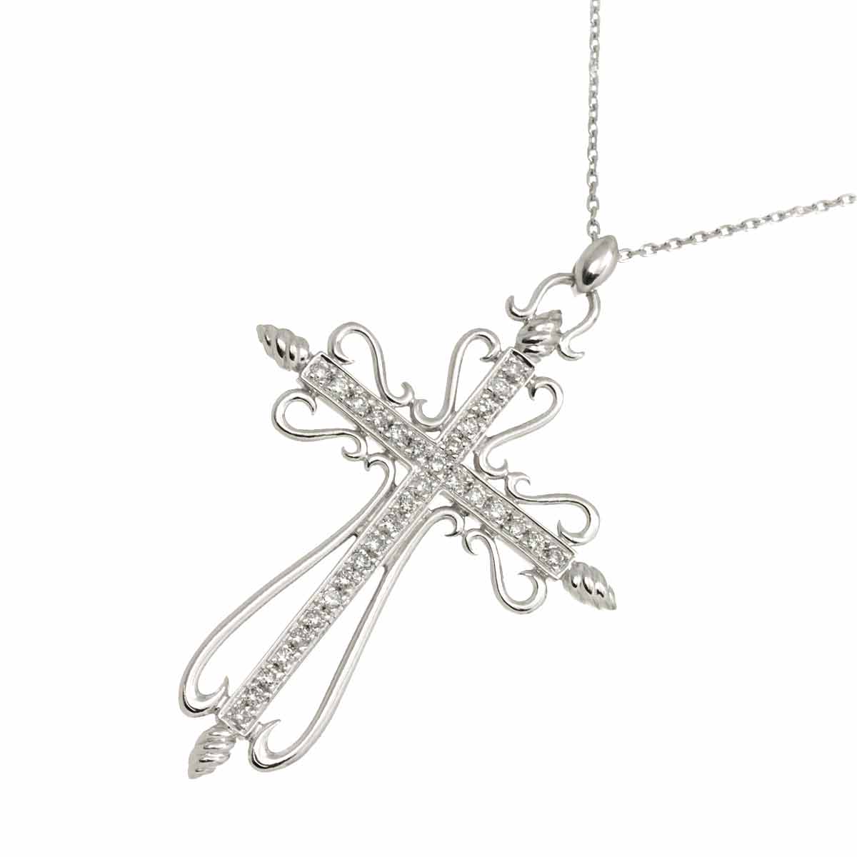 Diamond 0.62ct Necklace 18K WG White Gold 750