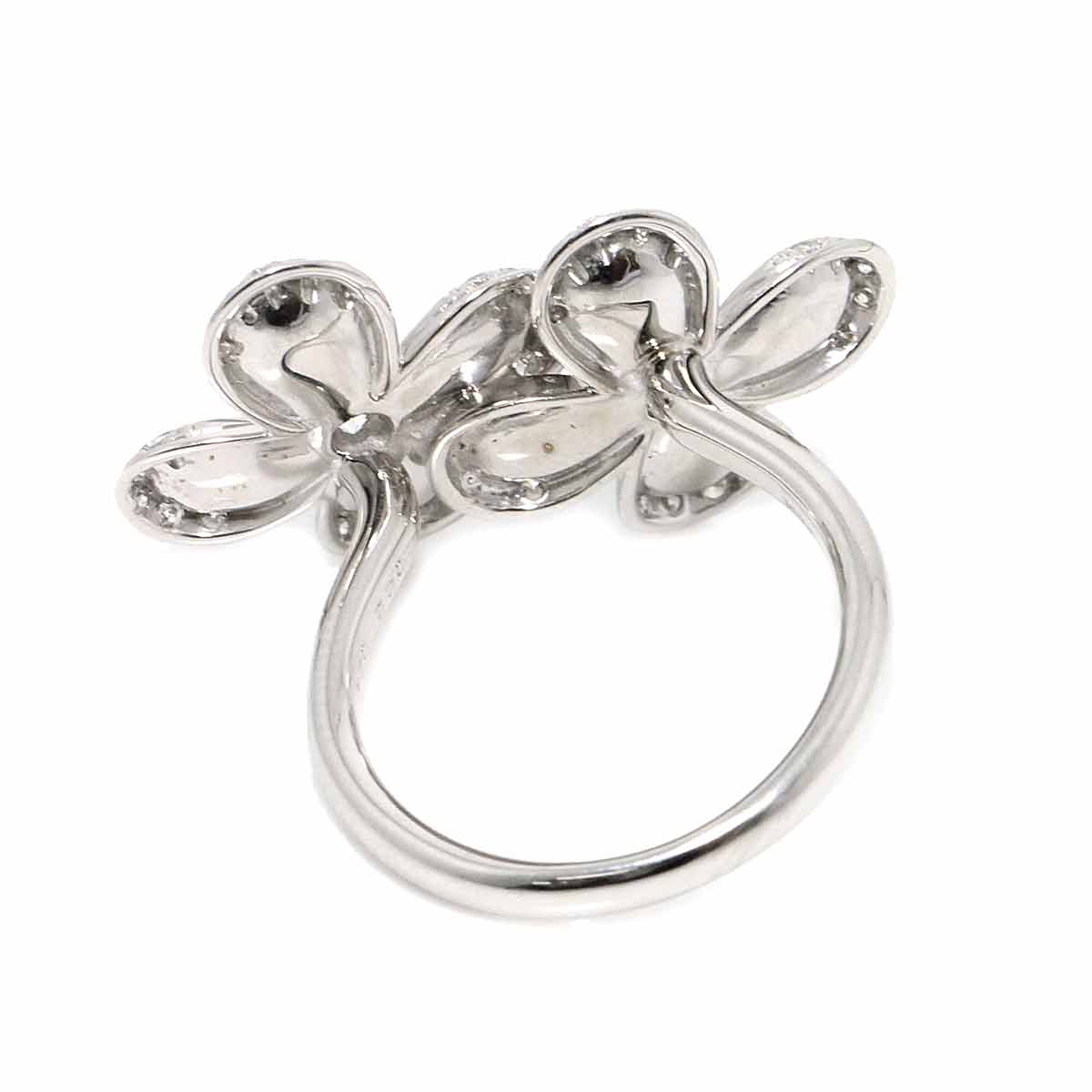 Diamond 0.22ct/0.24ct Ring 18K K18 WG White Gold size6(US)