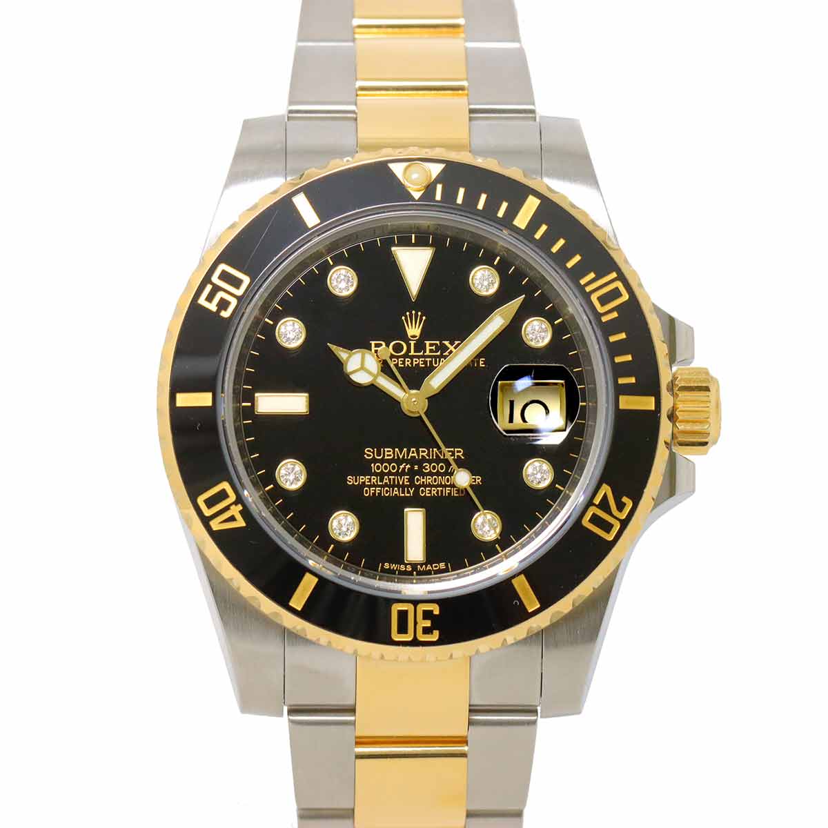 Submariner 116613GLN Serial Random 750 YG Automatic Black Dial