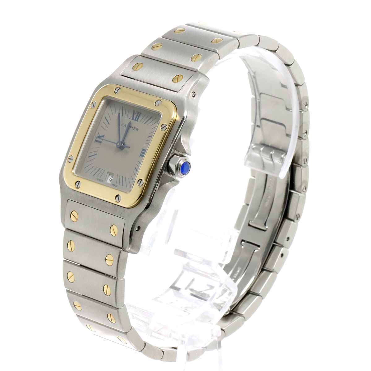 Santos Galbee LM W20023C4 750 YG Gray Dial Mens Watch