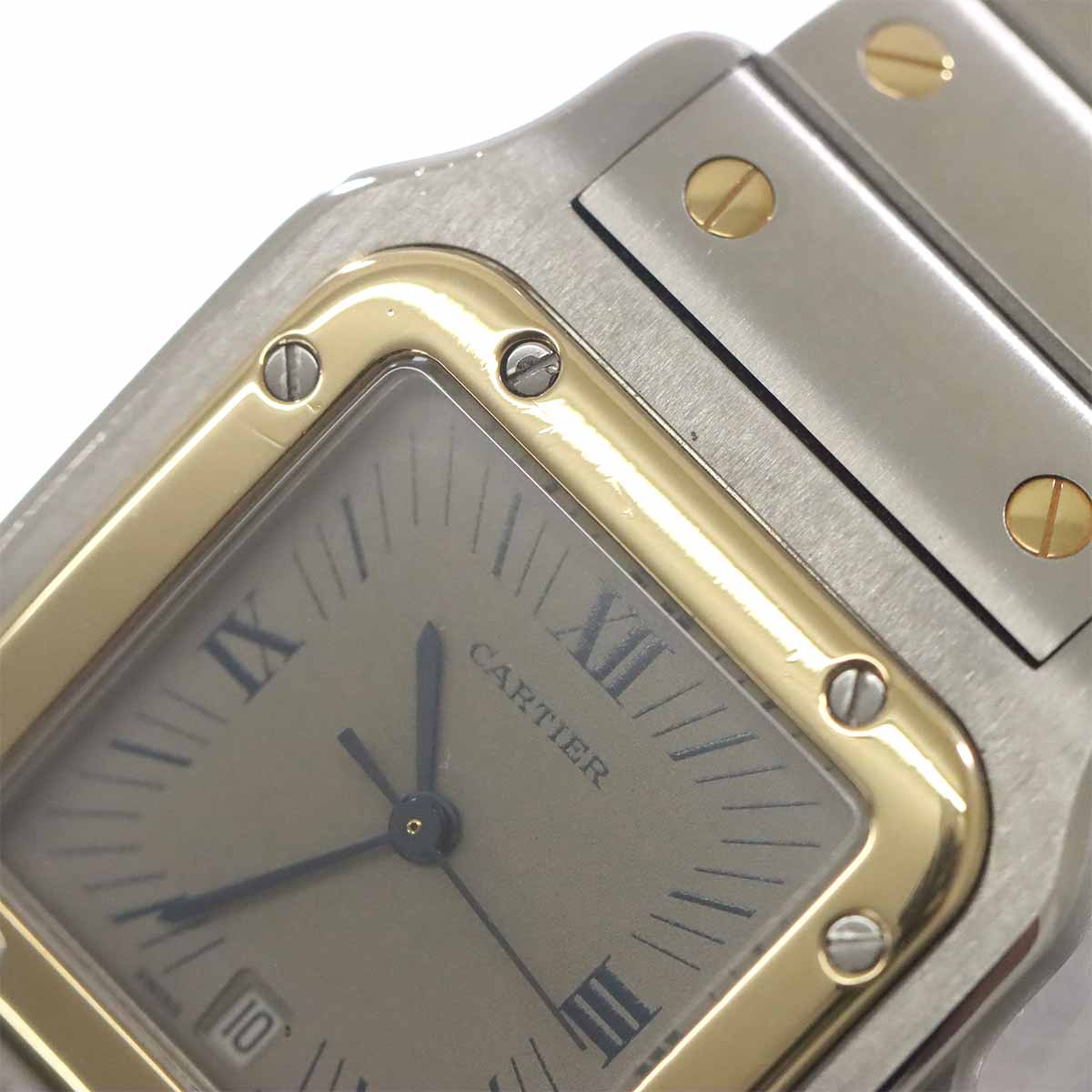 Santos Galbee LM W20023C4 750 YG Gray Dial Mens Watch