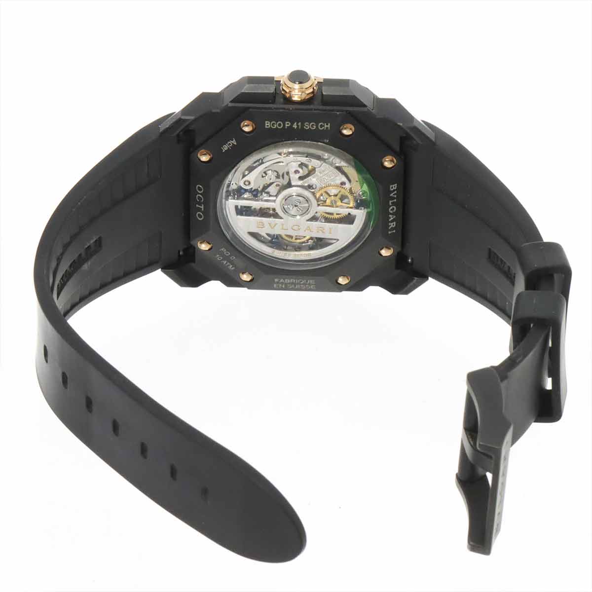 Octo Ultra Nero Chronograph BGOP41SGCH 750 PG Black Dial Mens