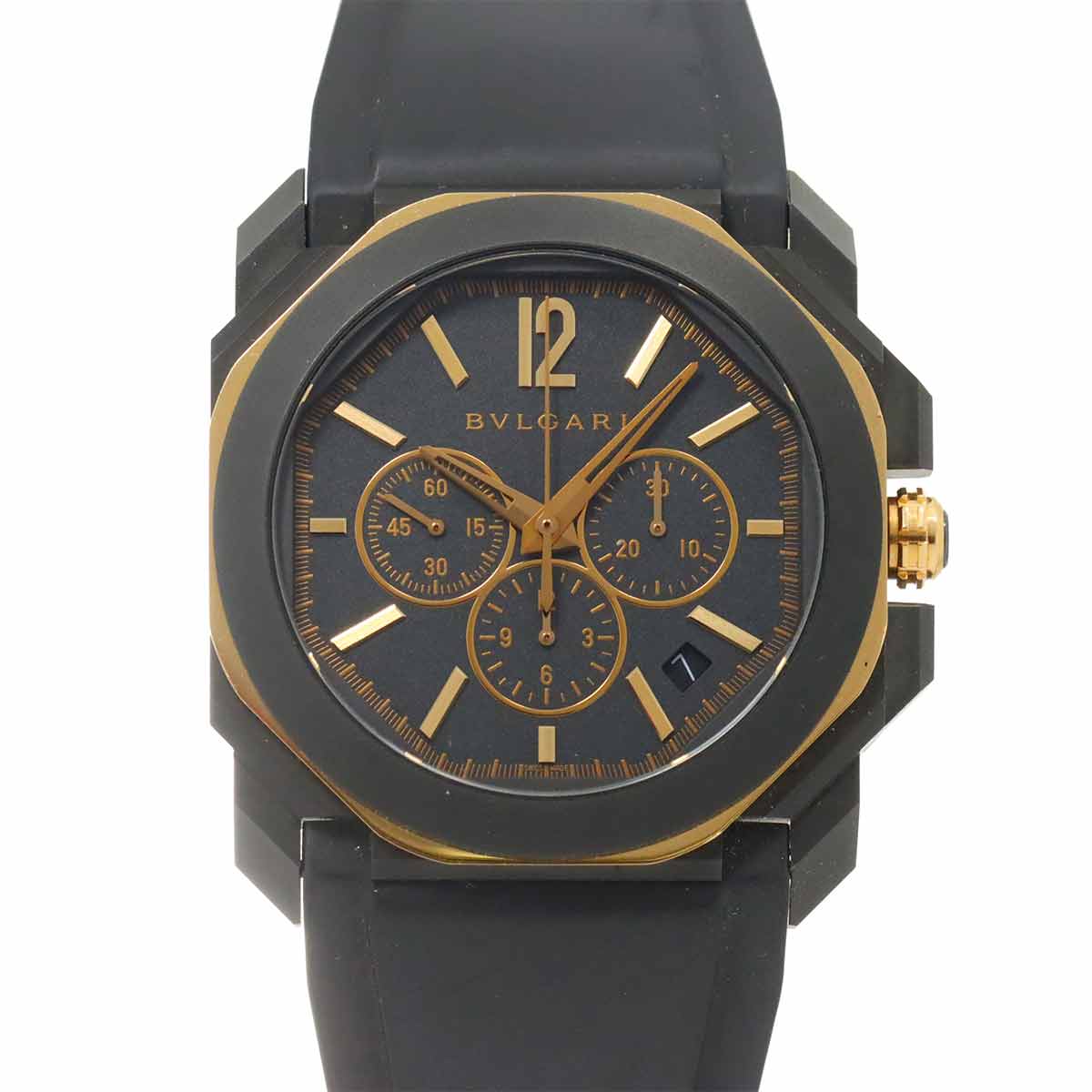 Octo Ultra Nero Chronograph BGOP41SGCH 750 PG Black Dial Mens