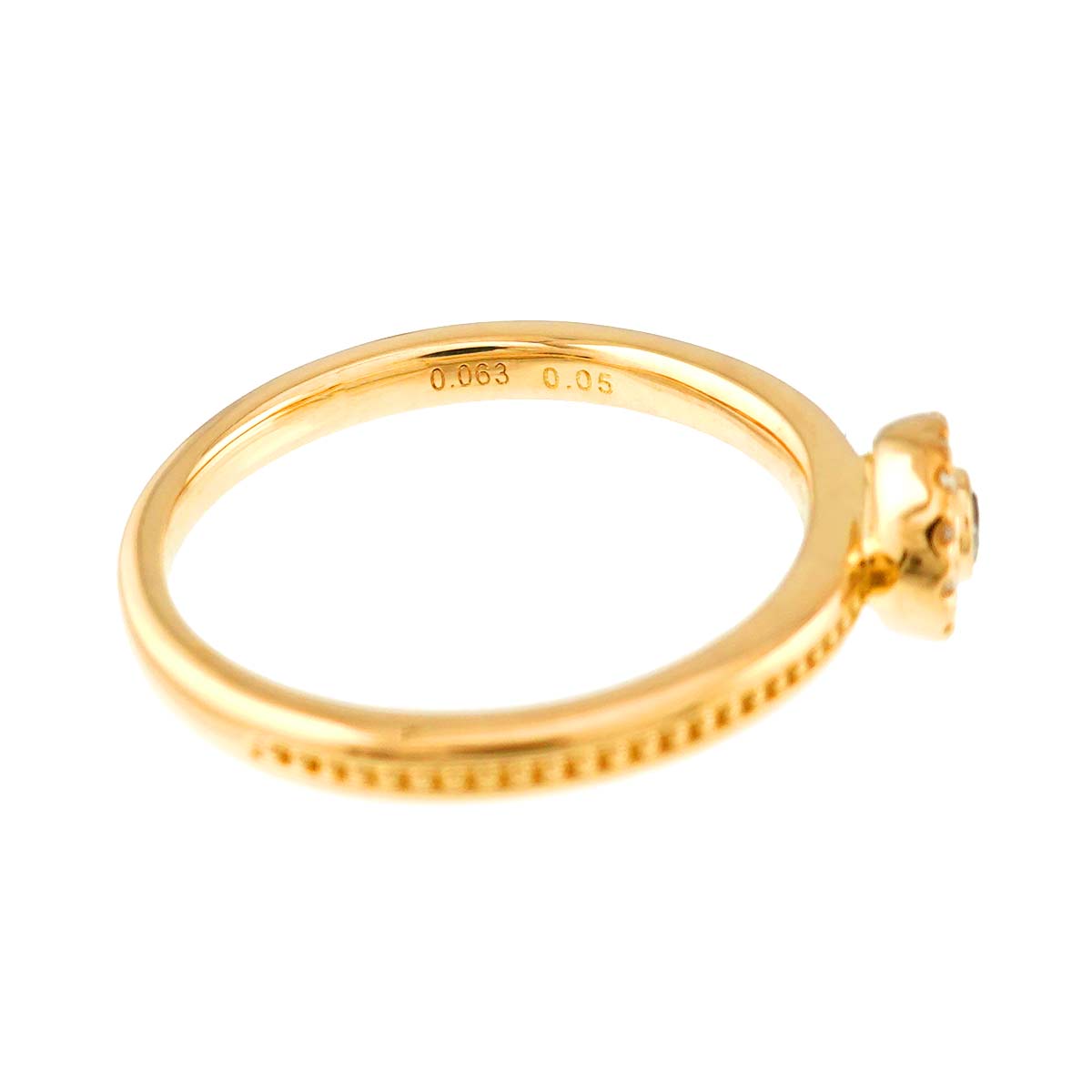 Festaria Diamond 0.063ct/0.05ct Ring 18K YG 750 Size5.5-5.75(US)