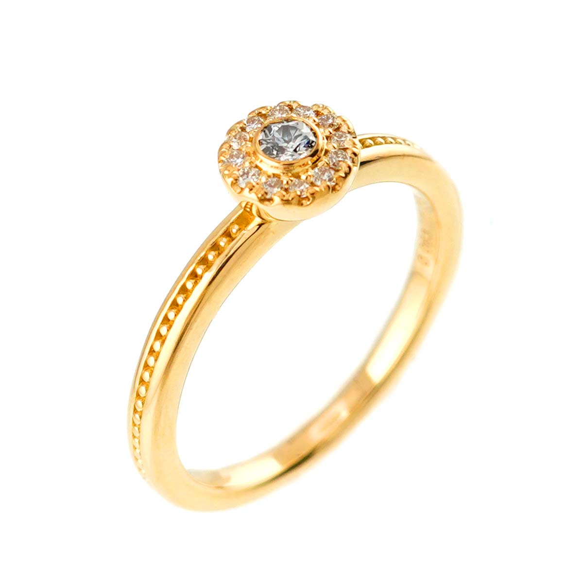 Festaria Diamond 0.063ct/0.05ct Ring 18K YG 750 Size5.5-5.75(US)