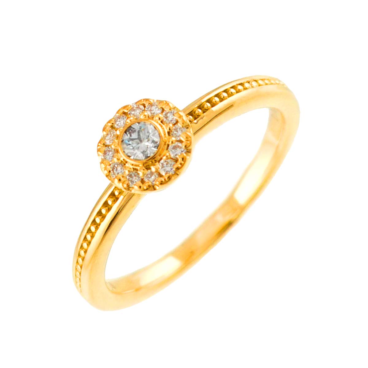Festaria Diamond 0.063ct/0.05ct Ring 18K YG 750 Size5.5-5.75(US)
