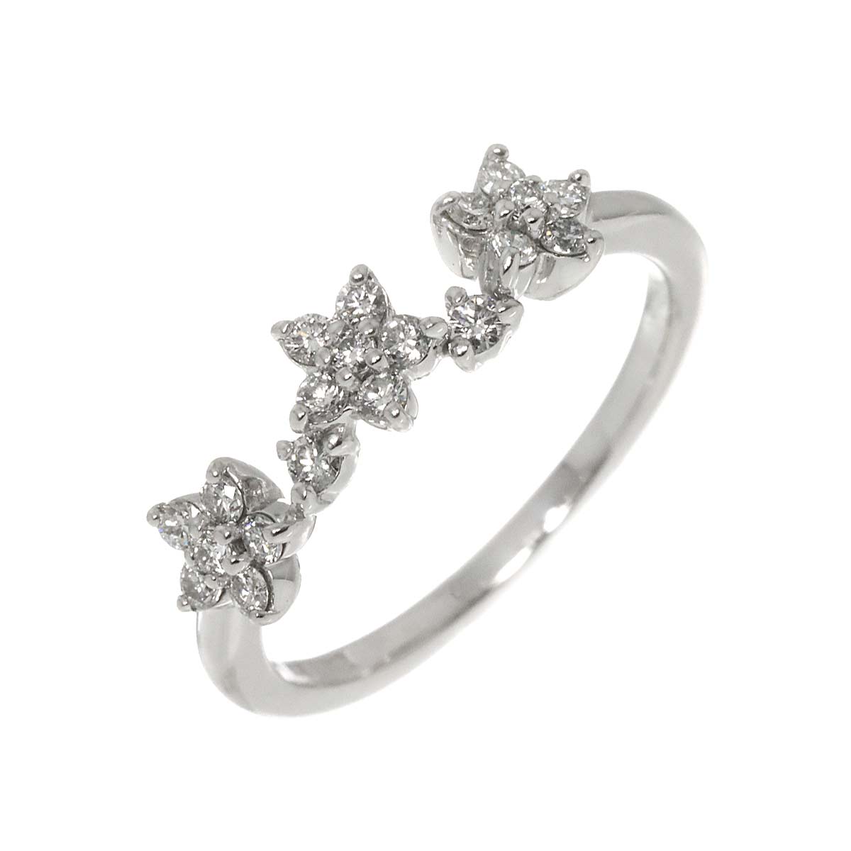 Ponte Vecchio Diamond 0.30ct Ring 18K WG 750 Size5.25(US)