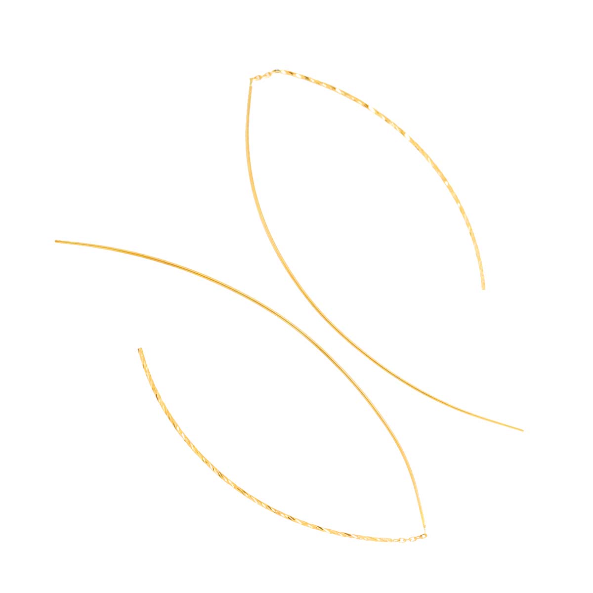 Hook Earrings Pierced K18 YG 750