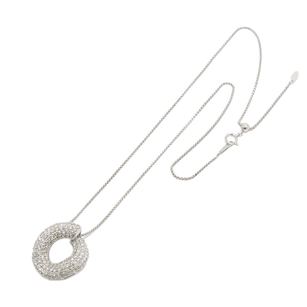 Diamond 3.00ct Necklace 18K WG White Gold 750