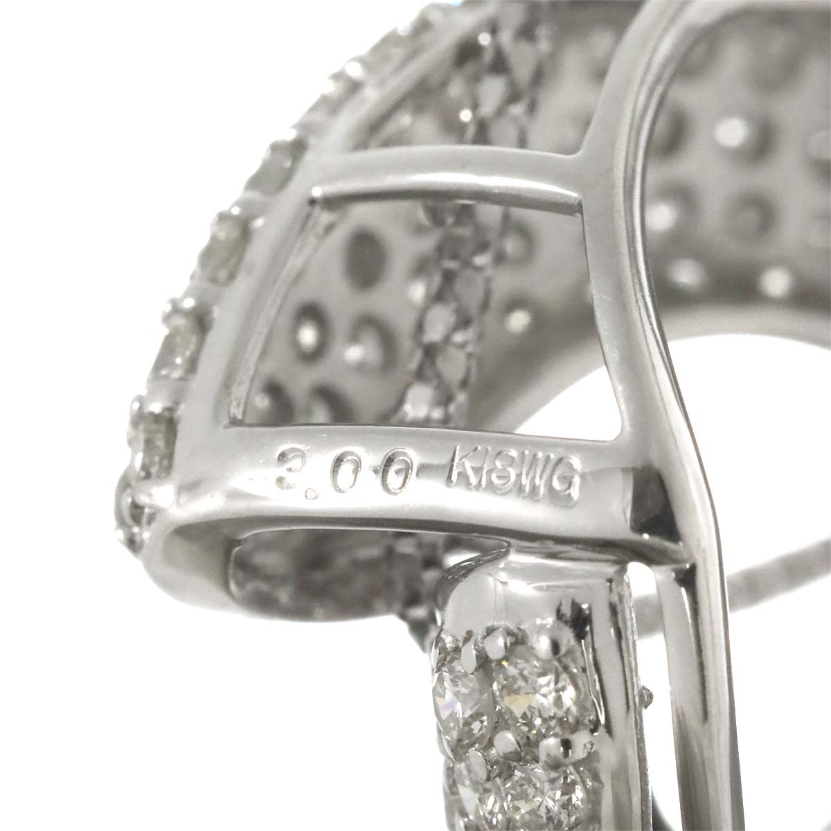 Diamond 3.00ct Necklace 18K WG White Gold 750