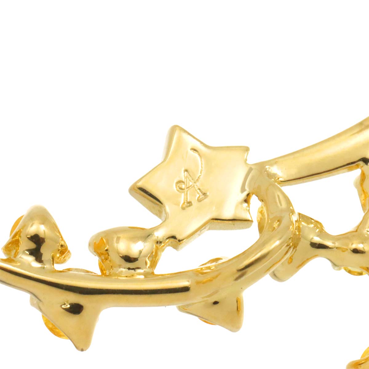 Sapphire 0.51ct Diamond 0.04ct Necklace 18K K18 YG 750