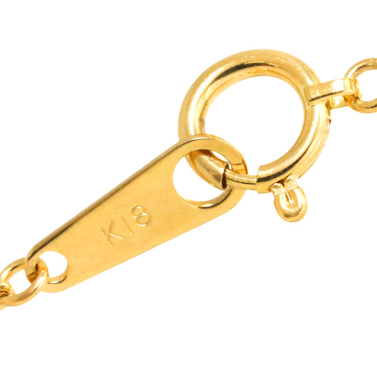 Sapphire 0.51ct Diamond 0.04ct Necklace 18K K18 YG 750