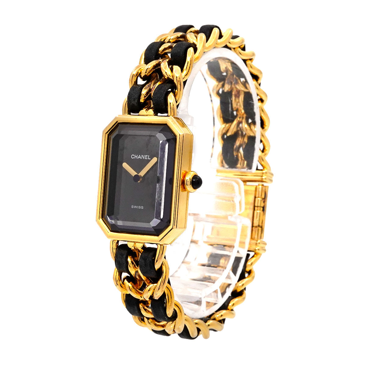 Premiere Size L H0001 Vintage Quartz Black Dial Ladies Watch