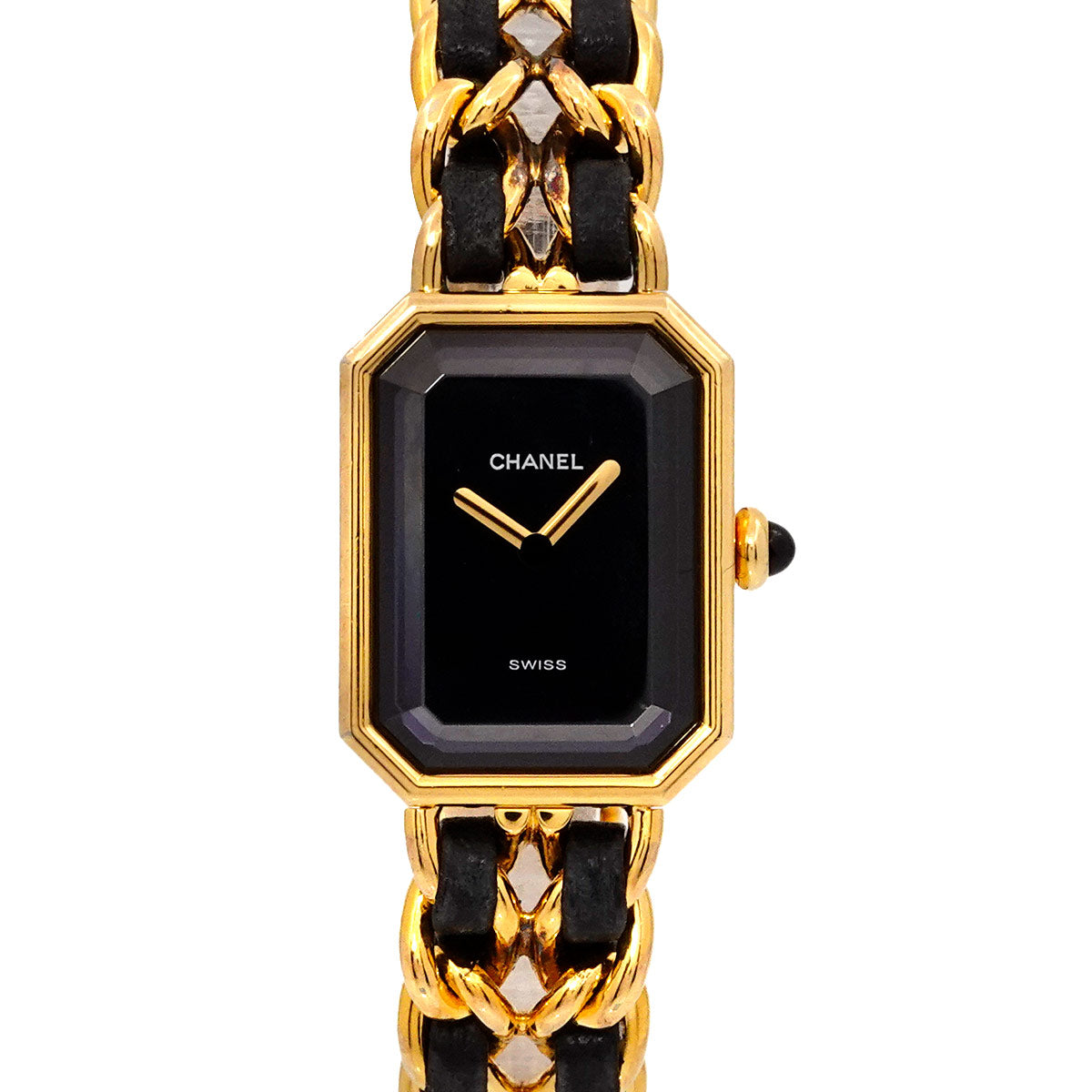 Premiere Size L H0001 Vintage Quartz Black Dial Ladies Watch