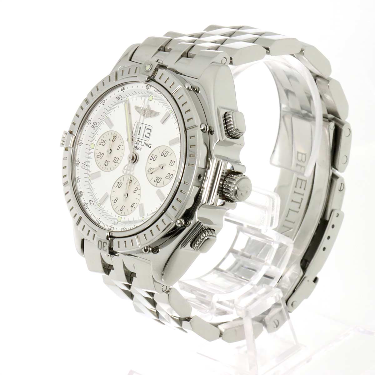 Crosswind Big Date A44355 Chronograph White Dial Mens