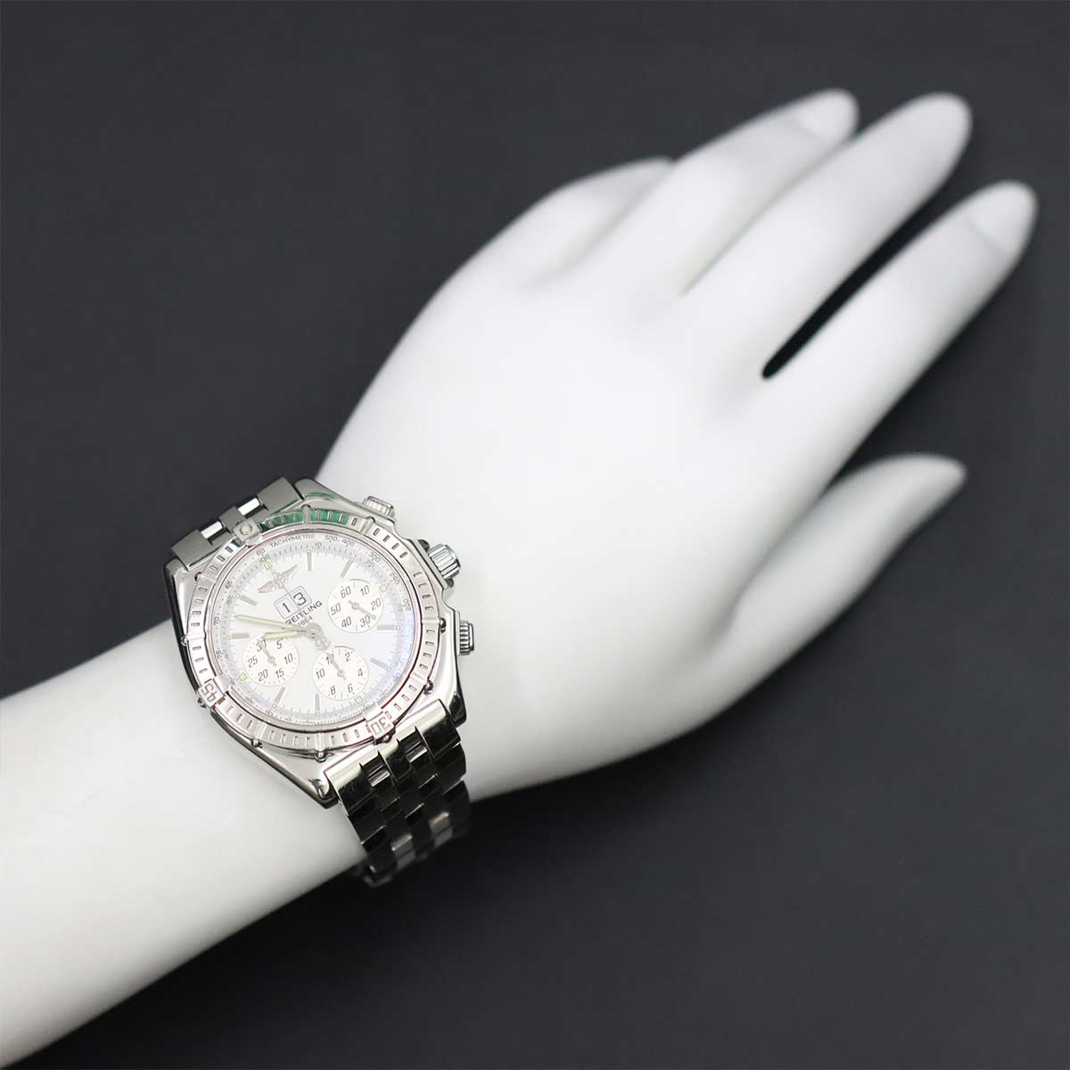 Crosswind Big Date A44355 Chronograph White Dial Mens