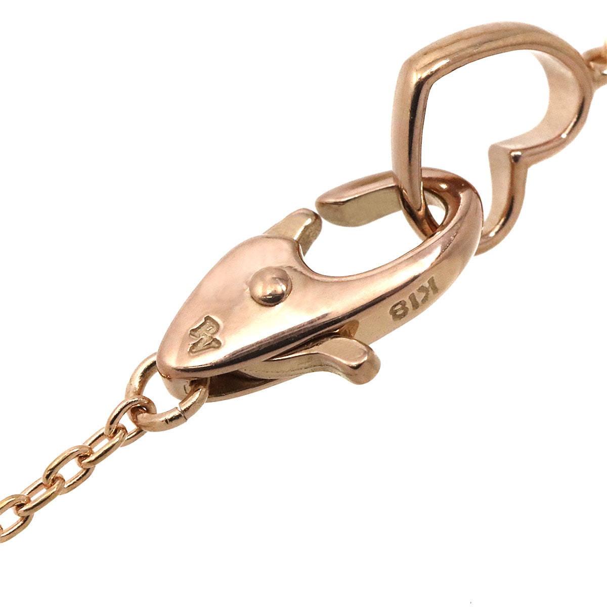 Quartz Diamond 0.09ct Necklace 18K PG 750