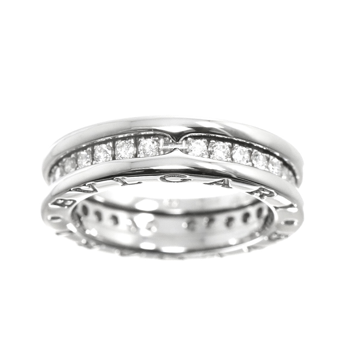 BVLGARI B-zero1 Band Diamond Ring 18K WG 750 size48 4.5(US)