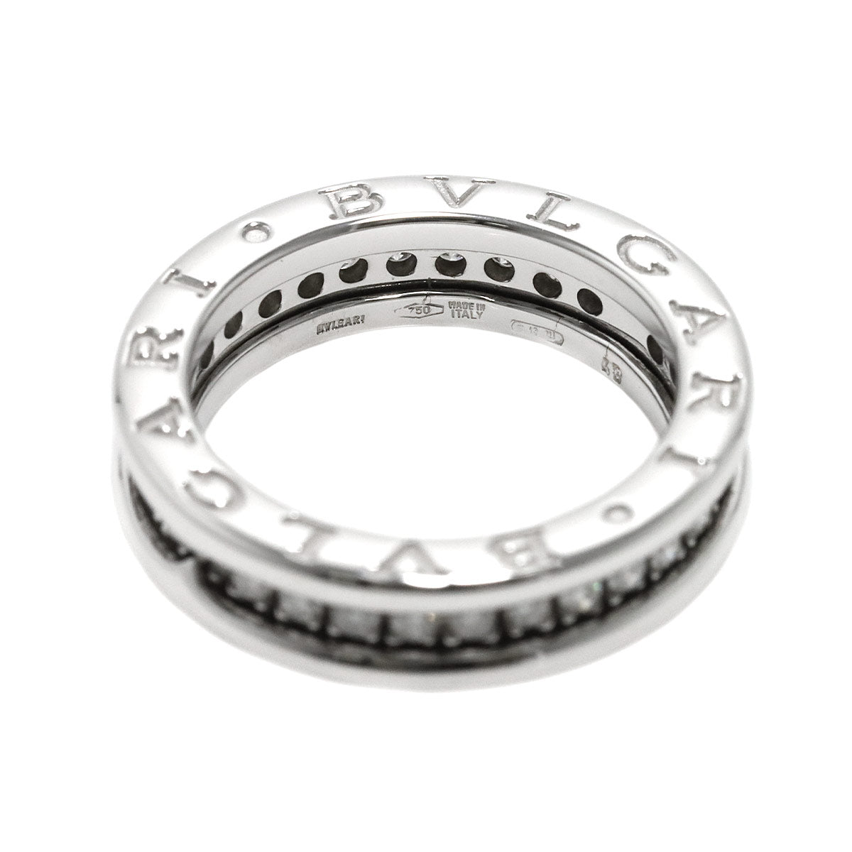 BVLGARI B-zero1 Band Diamond Ring 18K WG 750 size48 4.5(US)