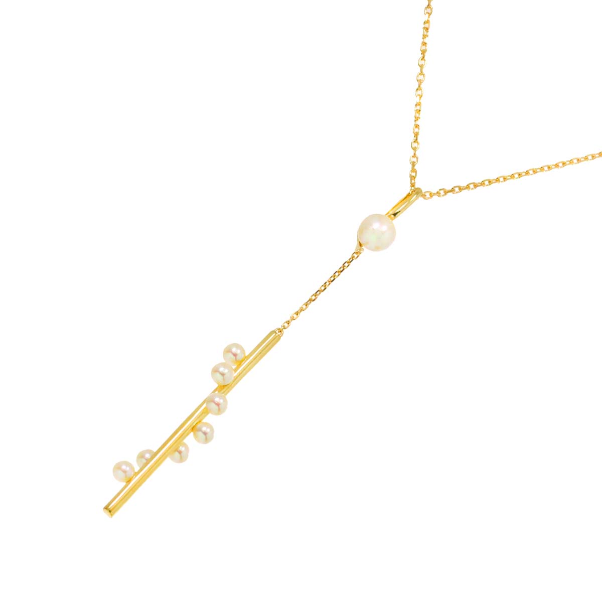 Akoya Pearl 5.2-2.9mm Necklace 18K YG 750