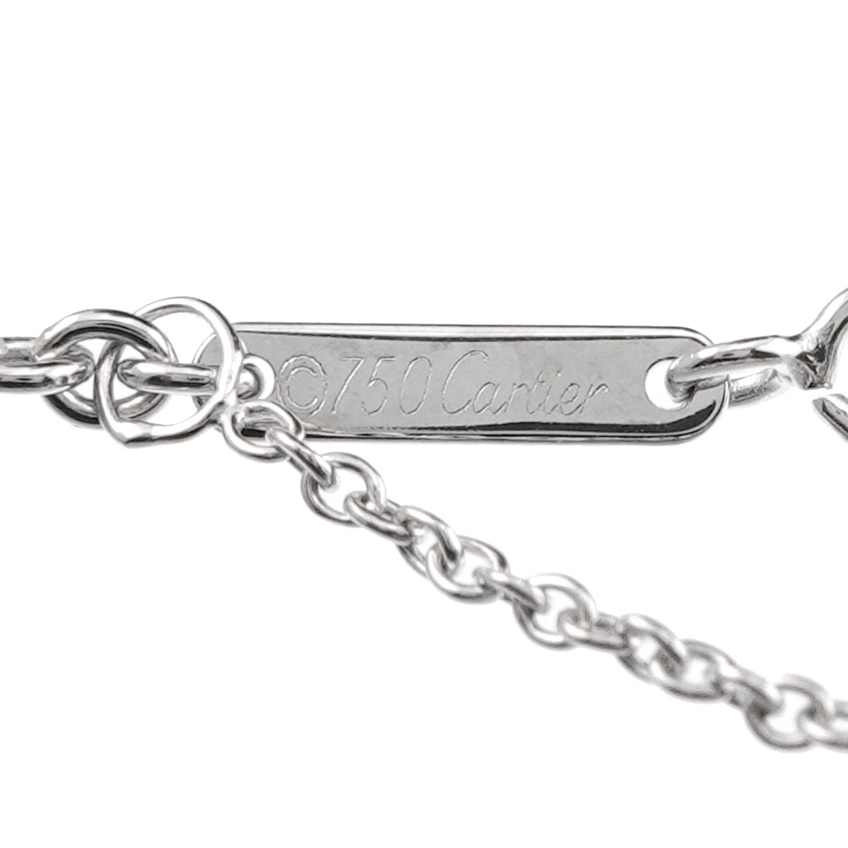 Cartier Diamond Cross Necklace 18K White Gold 750