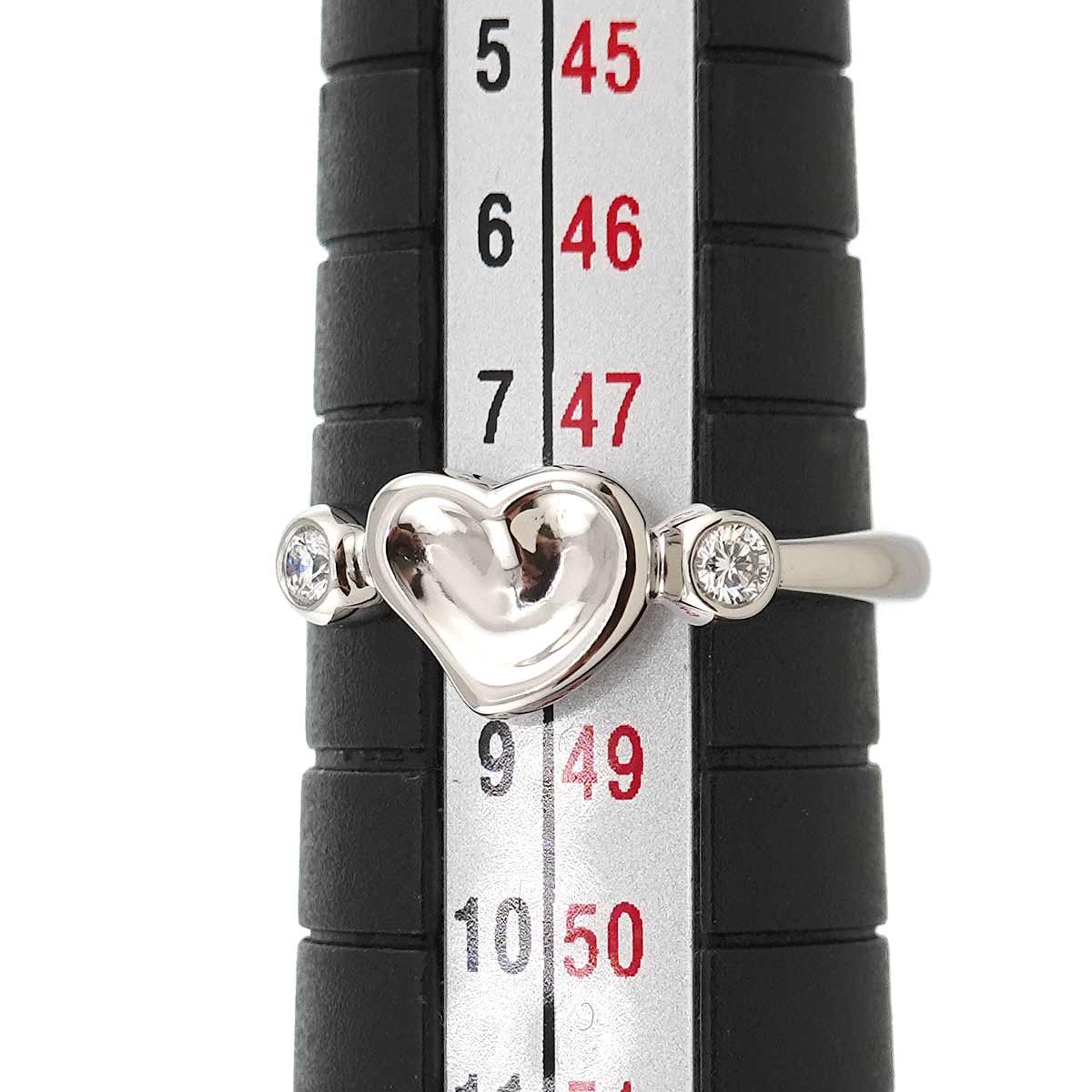 Full Heart Diamond Ring Platinum Size4-4.5(US)