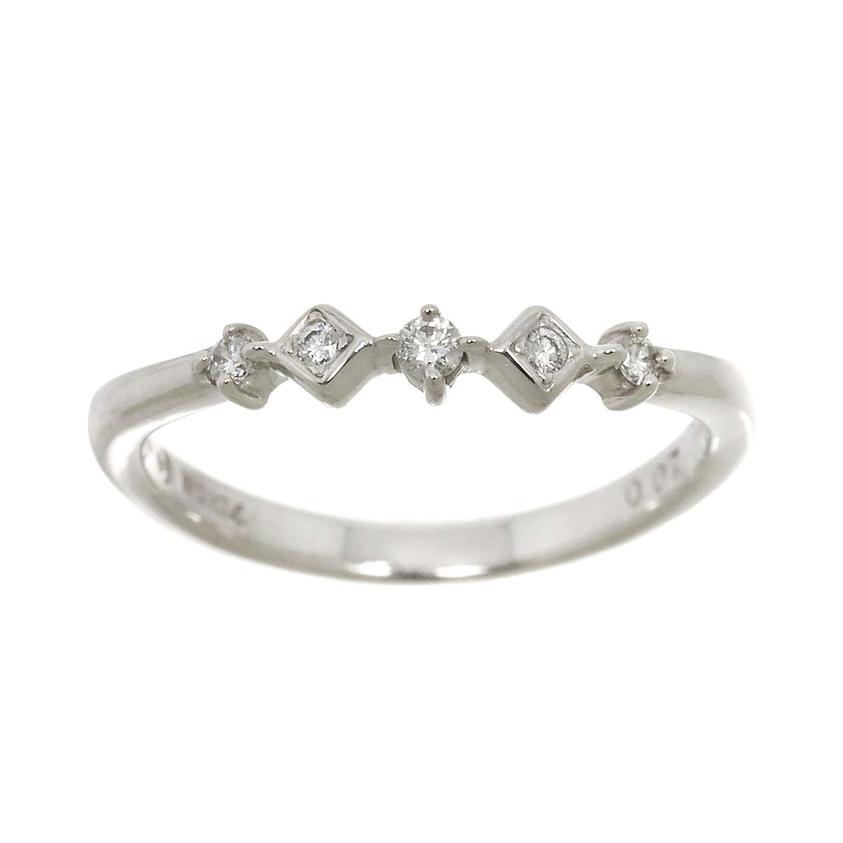 TASAKI Diamond 0.07ct Ring 14K White Gold 585 Size5.5-5.75(US)