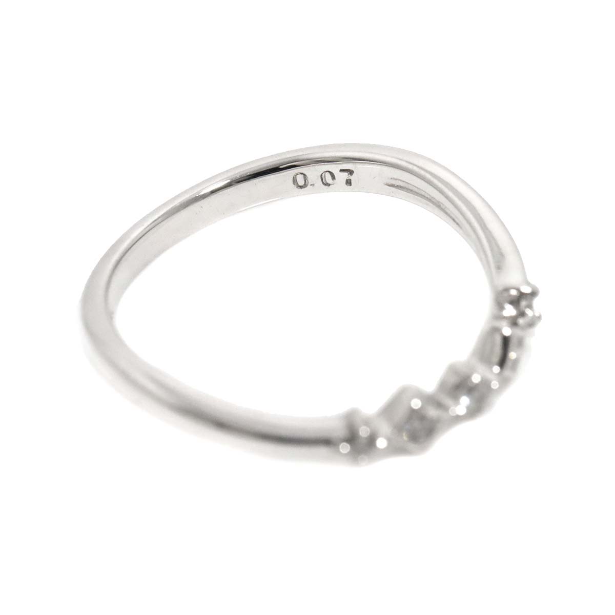 TASAKI Diamond 0.07ct Ring 14K White Gold 585 Size5.5-5.75(US)