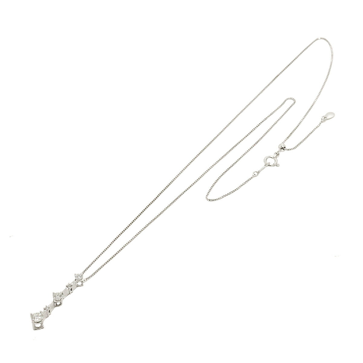 Diamond 0.50ct Necklace 18K WG White Gold 750