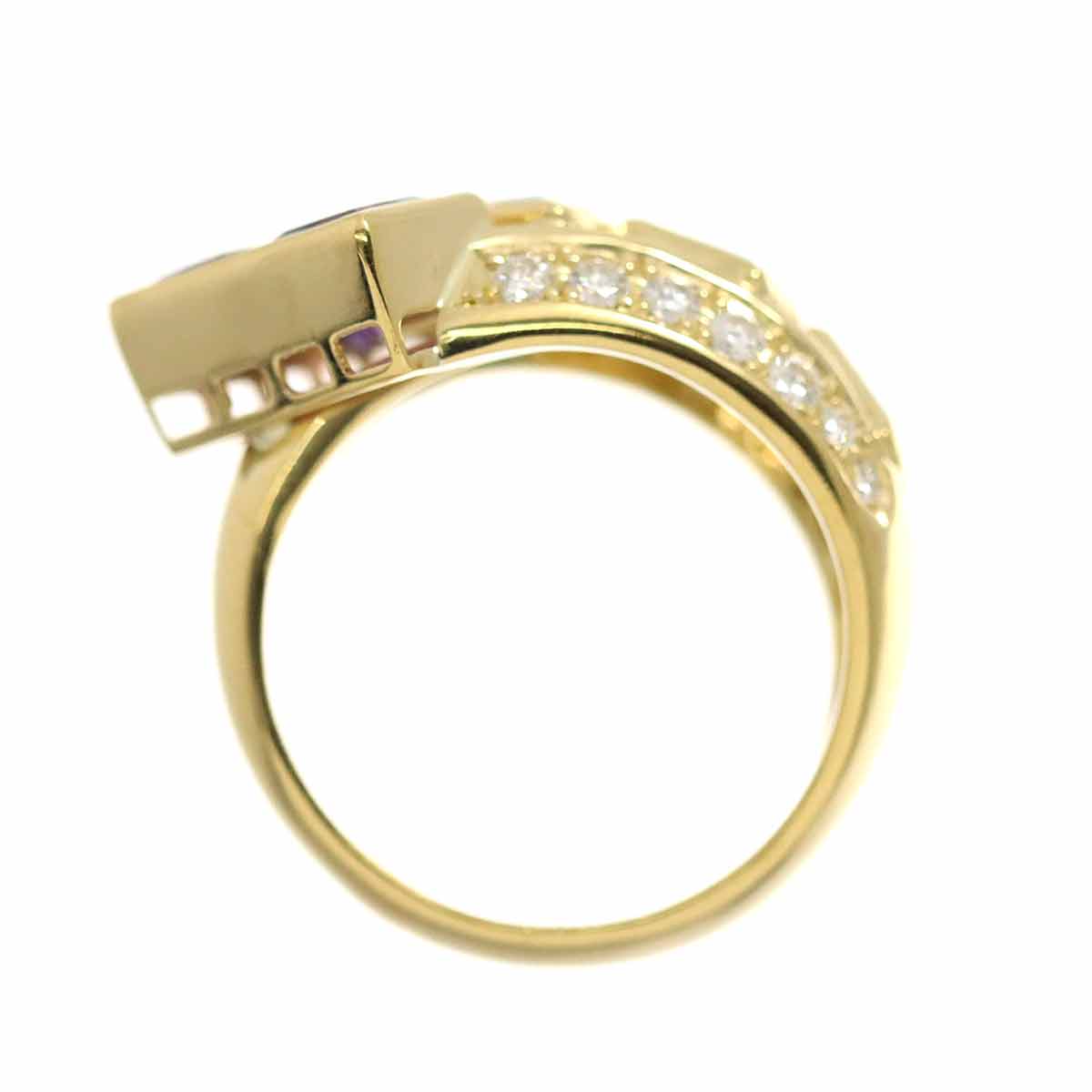 Multi Stone Diamond 0.30ct Ring 18K YG 750 Size5.75-6(US)