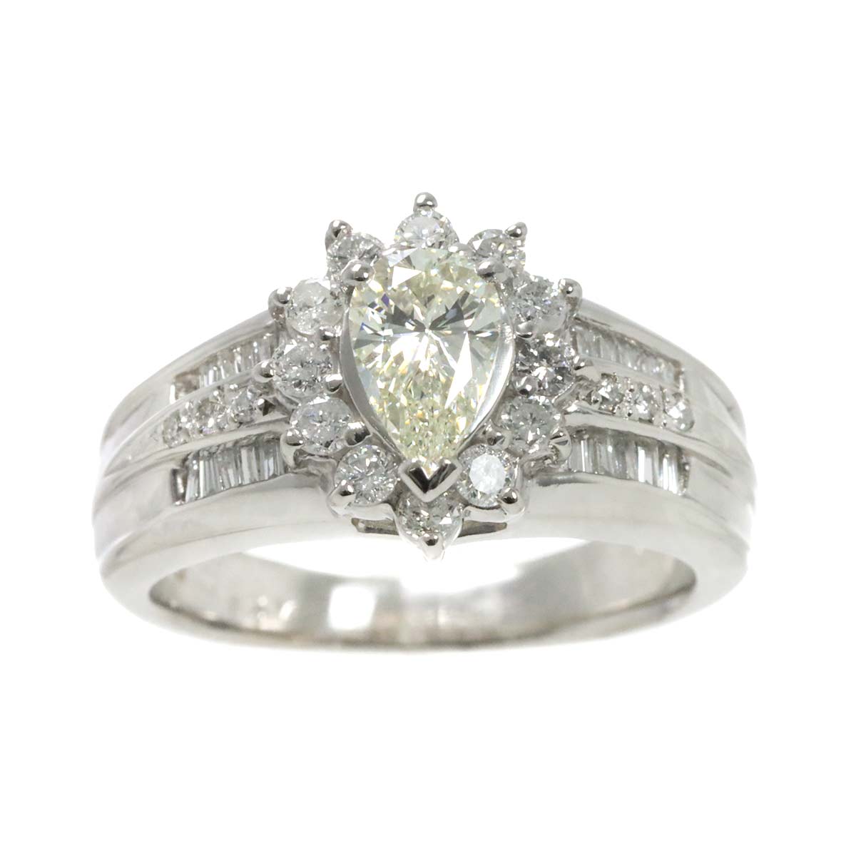 Diamond 0.557ct/0.44ct Ring Pt Platinum size4.5(US)