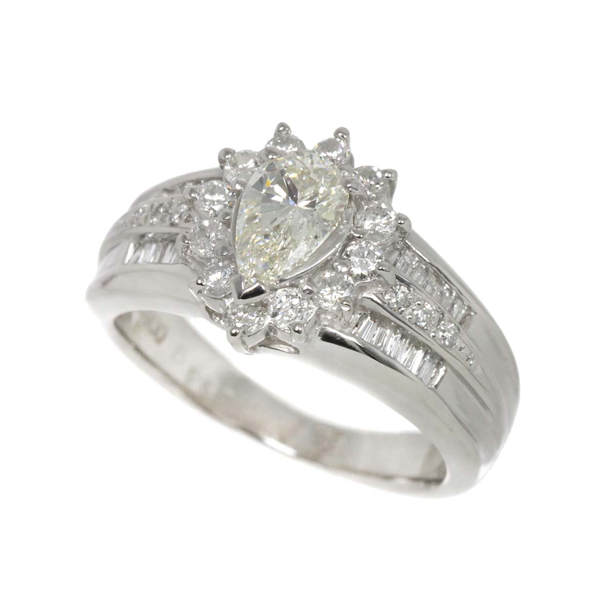 Diamond 0.557ct/0.44ct Ring Pt Platinum size4.5(US)