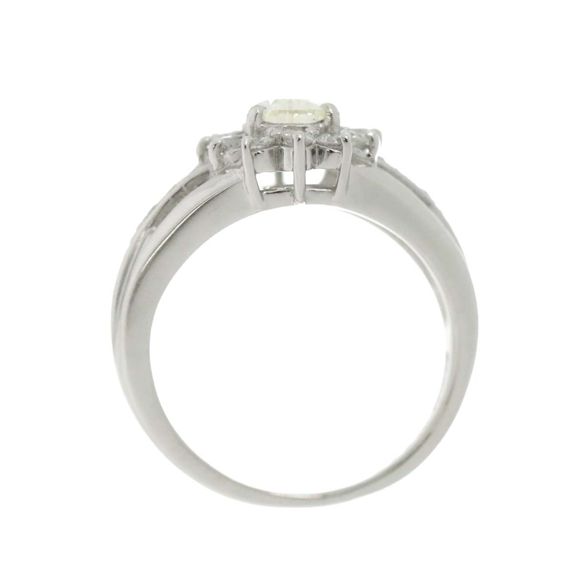 Diamond 0.557ct/0.44ct Ring Pt Platinum size4.5(US)