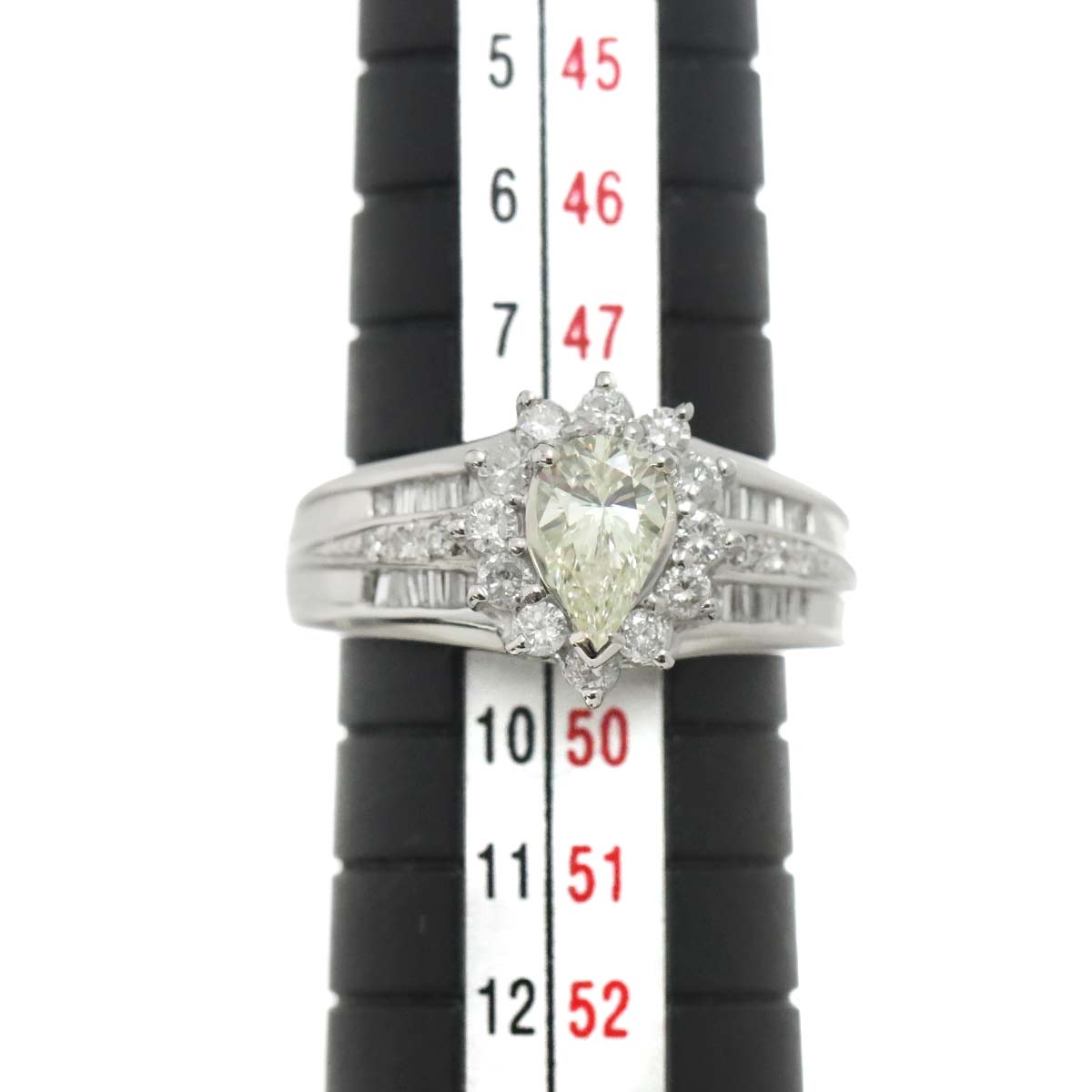 Diamond 0.557ct/0.44ct Ring Pt Platinum size4.5(US)