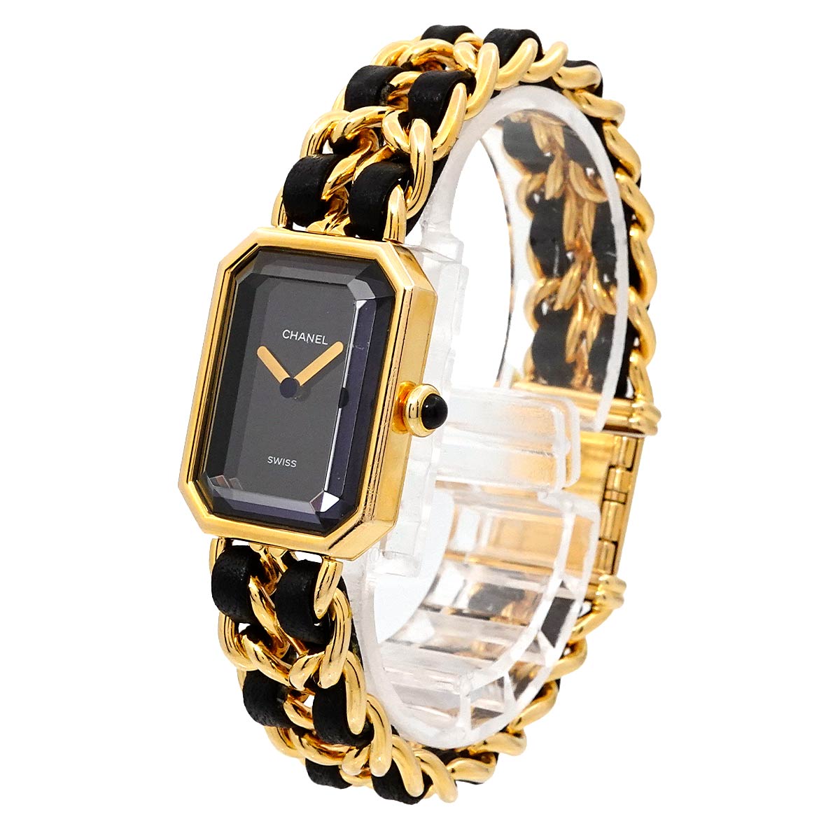 Premiere Size L H0001 Vintage Quartz Black Dial Ladies Watch