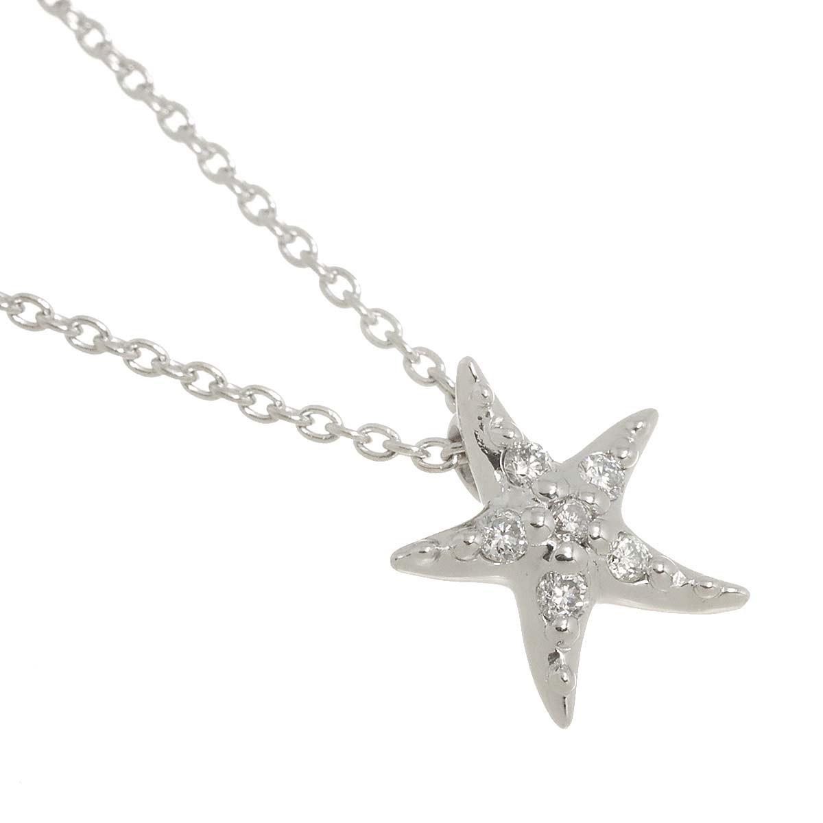 Star Diamond 0.05ct Necklace 18K WG 750