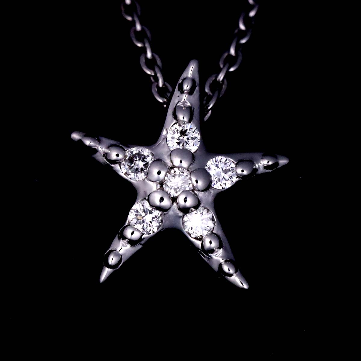 Star Diamond 0.05ct Necklace 18K WG 750