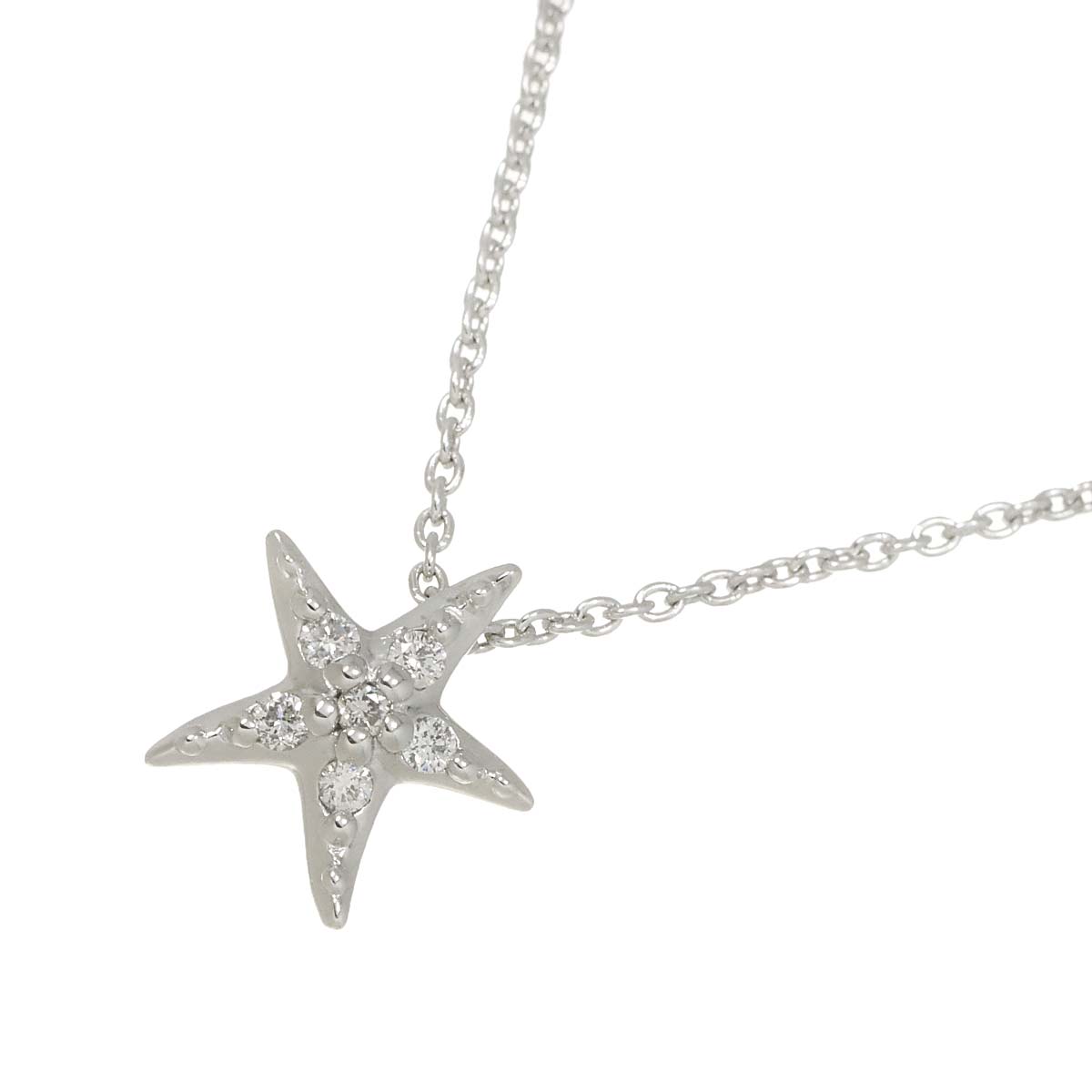 Star Diamond 0.05ct Necklace 18K WG 750