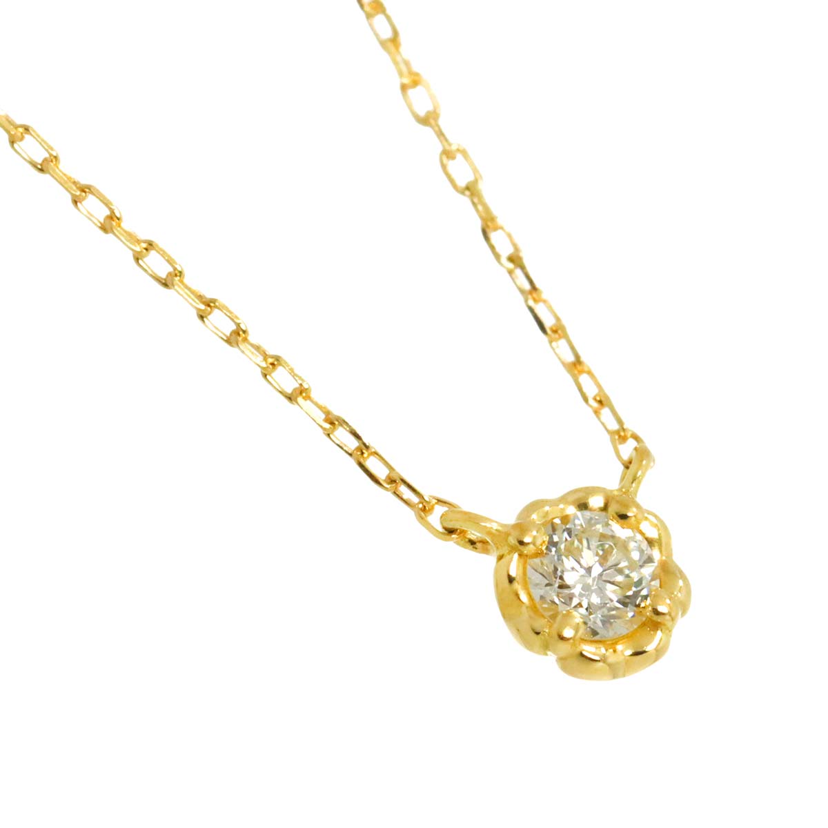 Diamond Necklace 18K Yellow Gold 750