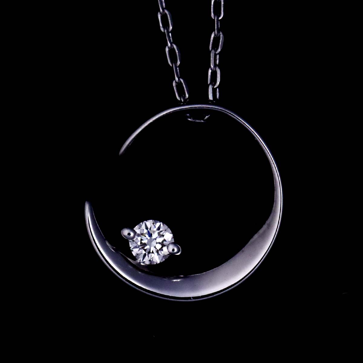 Diamond 0.02ct Necklace 18K WG 750