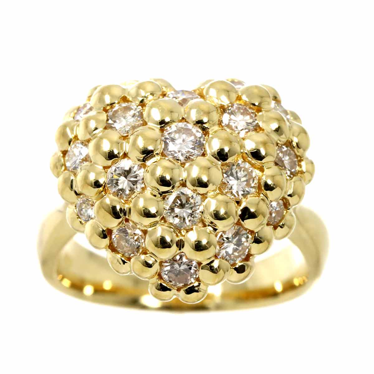 Diamond 1.16ct Ring 18K YG Yellow Gold 750 6-6.25(US)
