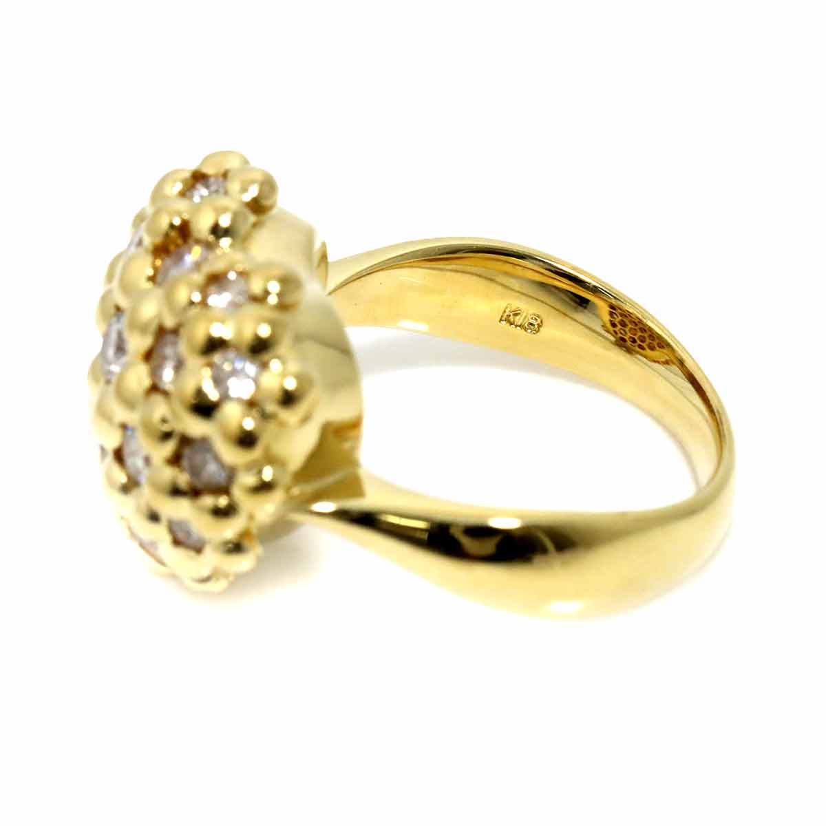 Diamond 1.16ct Ring 18K YG Yellow Gold 750 6-6.25(US)
