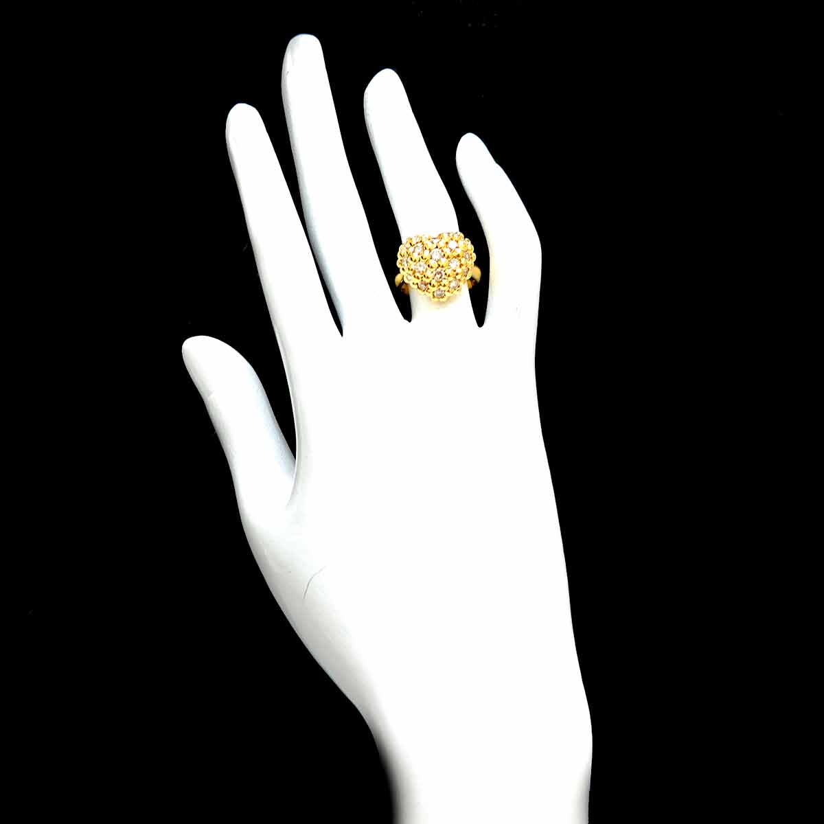 Diamond 1.16ct Ring 18K YG Yellow Gold 750 6-6.25(US)