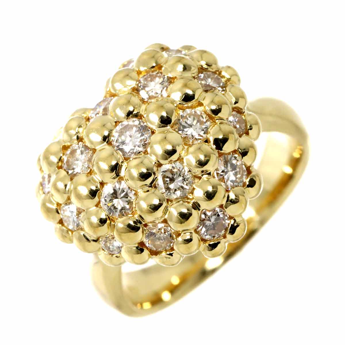 Diamond 1.16ct Ring 18K YG Yellow Gold 750 6-6.25(US)