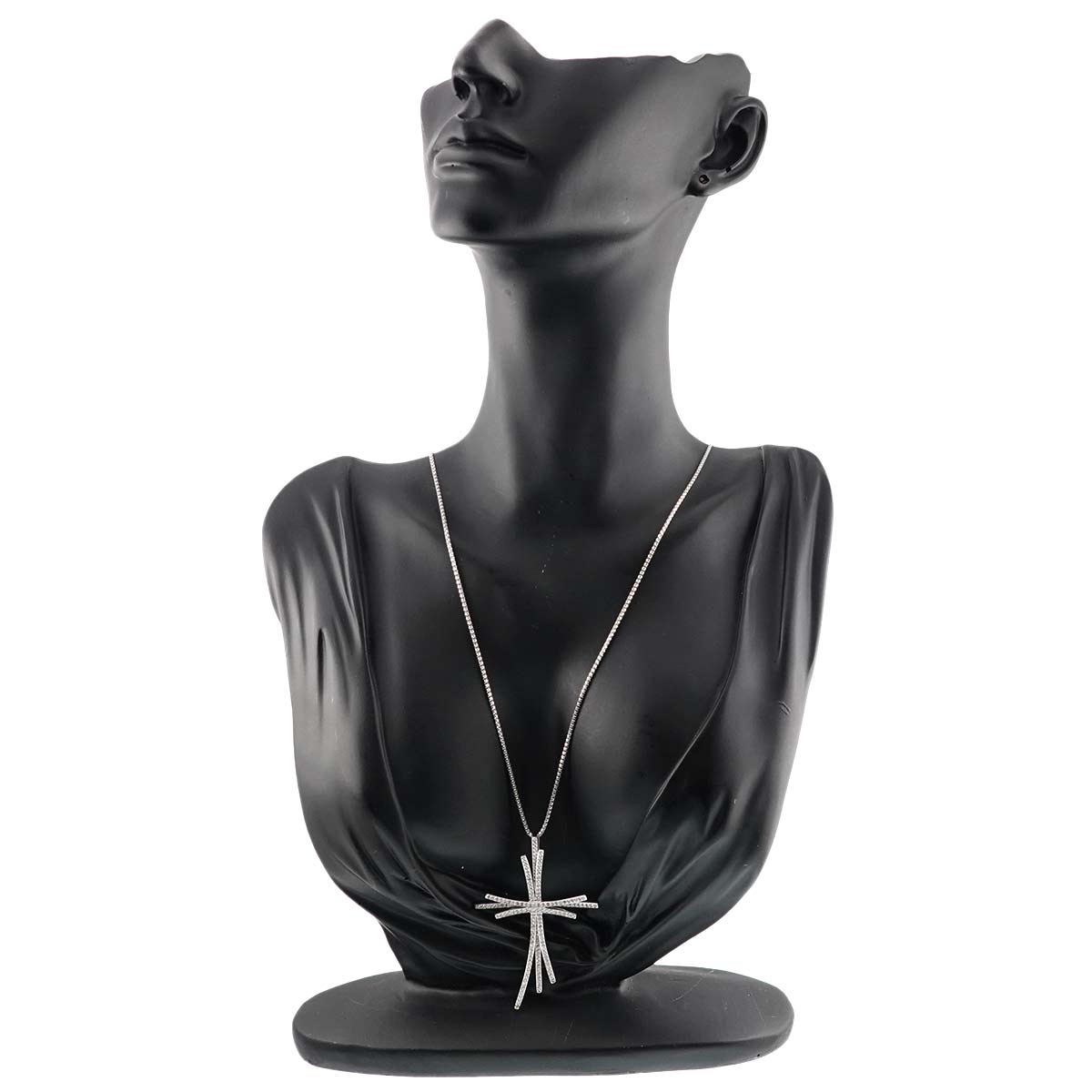 Diamond 1.00ct Necklace 18K WG White Gold 750