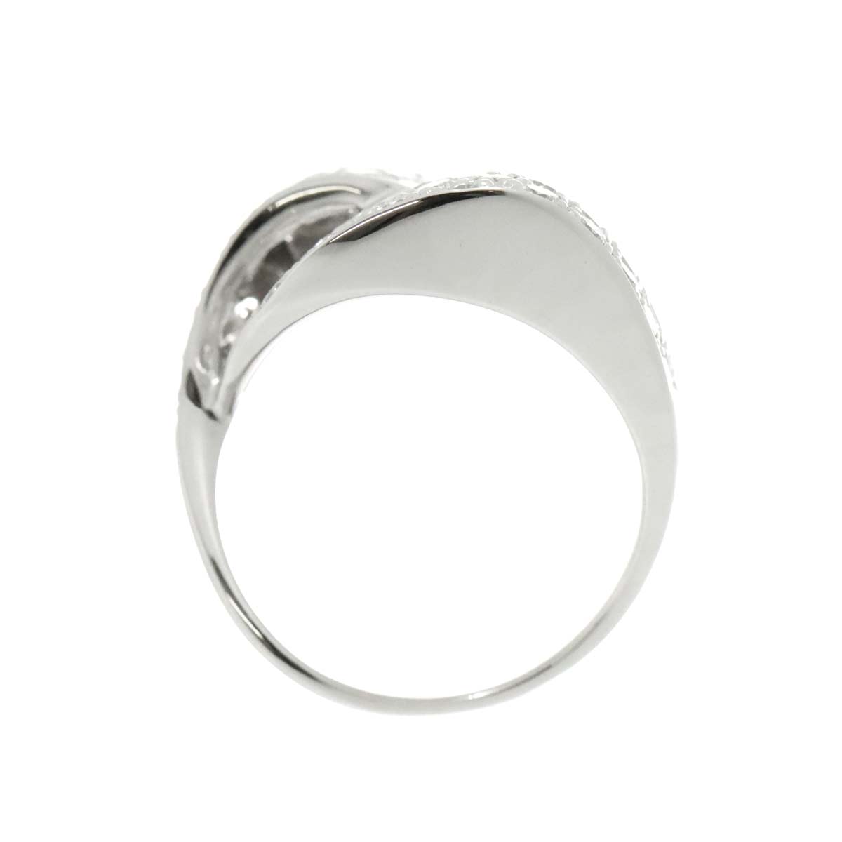 Diamond 1.46ct Ring 18K K18 WG White Gold size6(US)